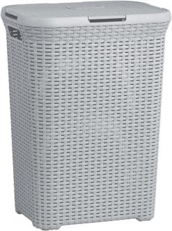 Kôš Curver® NATURAL STYLE 60L, sivý, 44x34x61 cm, na bielizeň, prádlo vsetkopreokna.sk