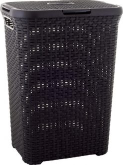 Kôš Curver® NATURAL STYLE 60L, tmavohnedý, 44x34x61 cm, na bielizeň, prádlo vsetkopreokna.sk