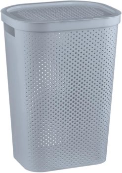 Kôš Curver® INFINITY DOTS 60L, sivý, 35x44x60 cm, na bielizeň, prádlo vsetkopreokna.sk